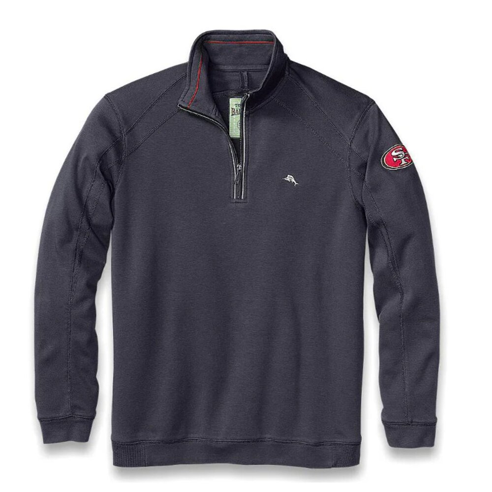 Tommy Bahama Football NFL Goal Line Half Zip - 49ers